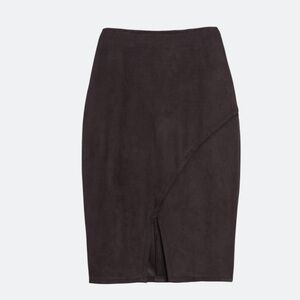 Level 99 Sandra Faux Suede Skirt Like New Elegant Black Women's Skirt